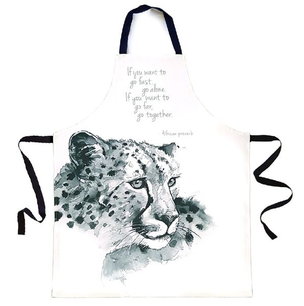 Cheetah Head Animal Apron 80x66cm