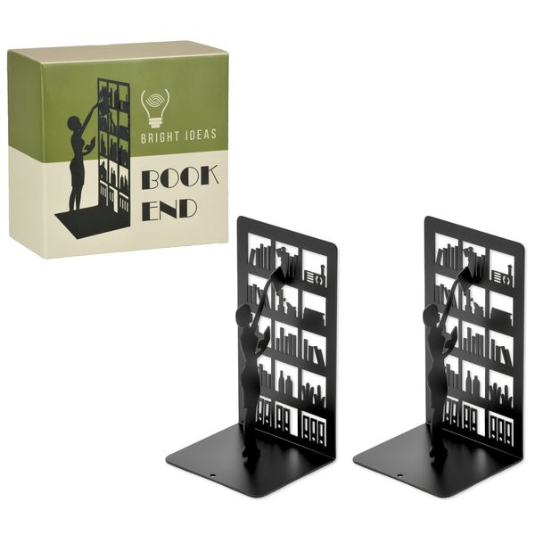 Bright Ideas - Set of 2 Metal Book Ends - Woman Silhouette