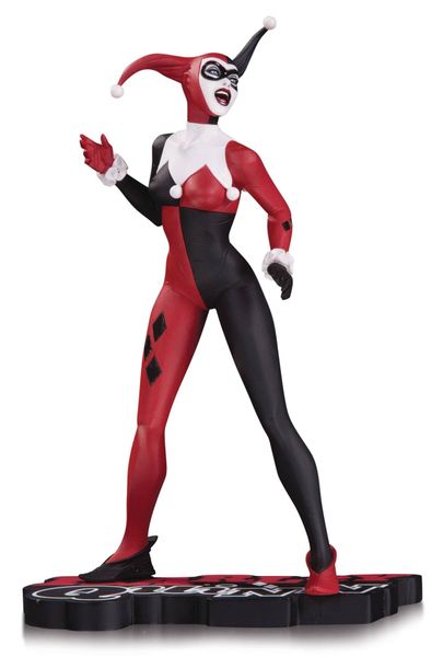 Harley Quinn Red White &amp; Black Statue By Jae Lee