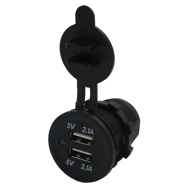 2.1A Dual USB Socket Charger - Blue LED