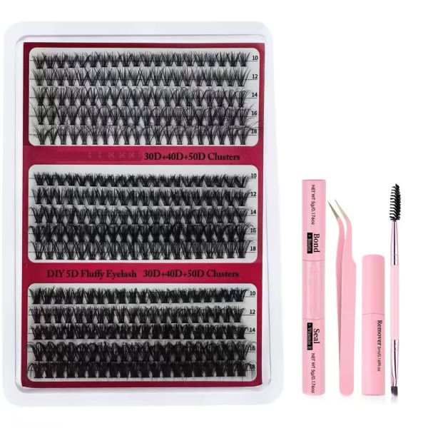 300Pieces Eyelash Tufting Set 10-18mm Natural Lengthening