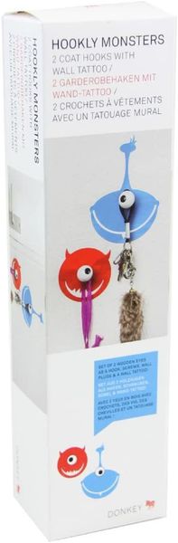 Hooklys / Hookly Monsters, Gaderobehaken mit Wandtattoo / Coat Hook