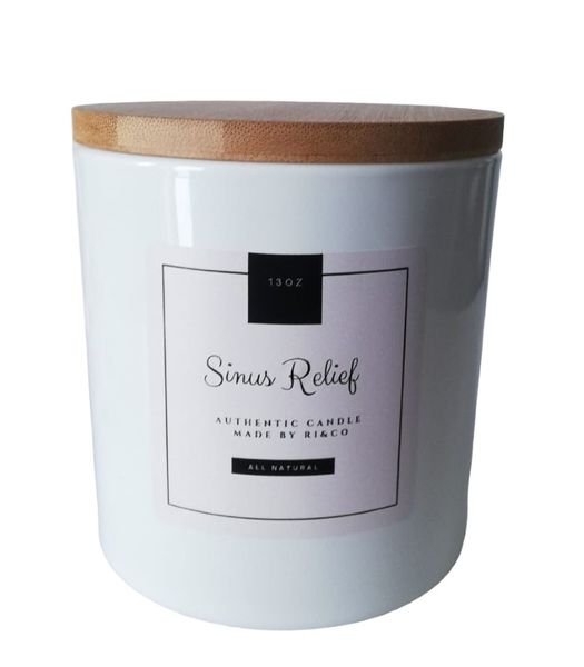 13oz Sinus Candle- Luna Bamboo Lid