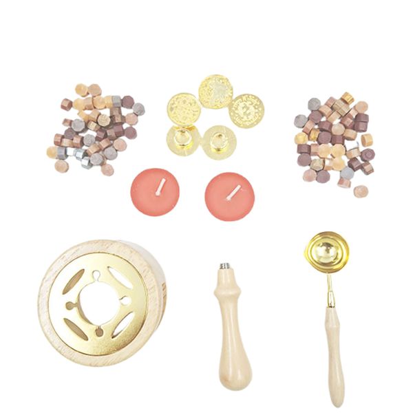 Trocraft Wooden Wax Sealing Tool Kit - Light Brown