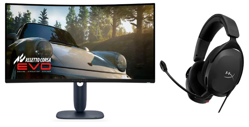 Alienware 34" AW3425DW WQHD Curved Gaming Monitor + CS Stinger 2 Headset