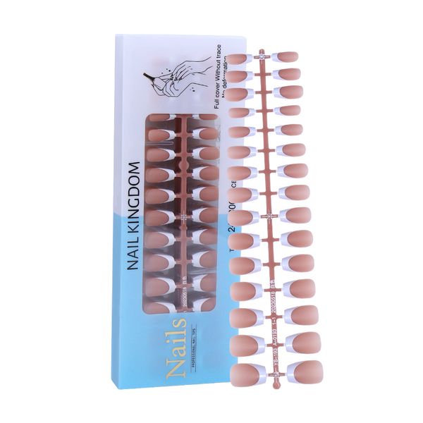 240 Nail Art Pieces - French Short Almond Nail Art Pieces
