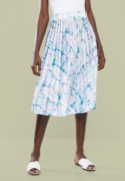 Women's Superbalist Printed Pleated Skirt - Soft Pastel Tie Dye