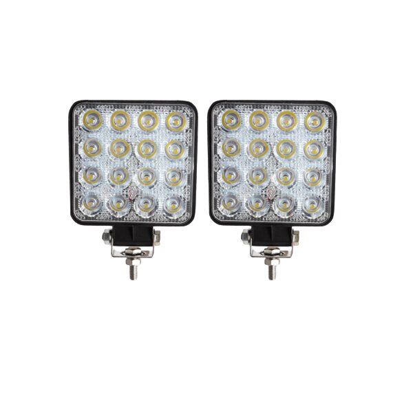 2 Pcs 48W Square LED Work Light For Off-road ATV UTV
