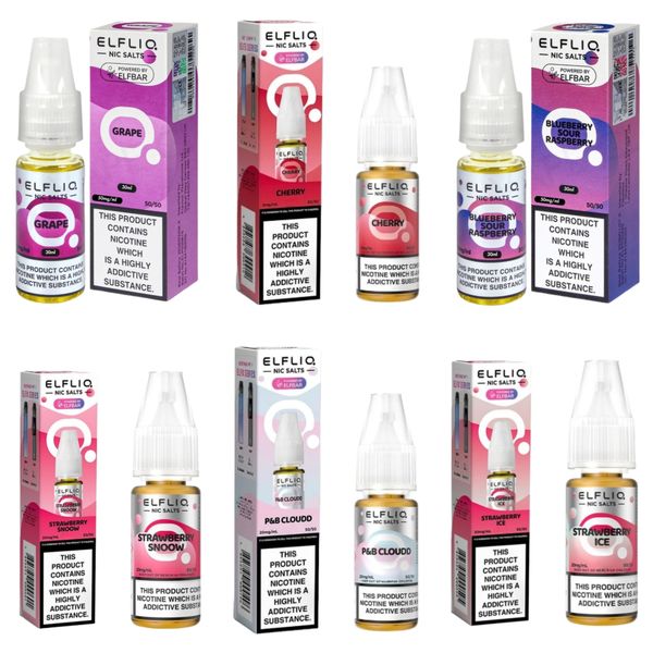 Elf Bar ELFLIQ E-Liquid 30ml Nic Salt 5% - Variety Combo (Pack of 5)