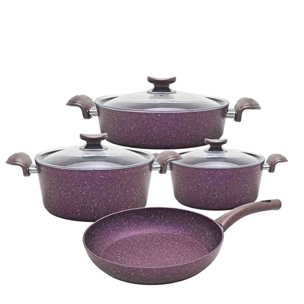OMS Purple Granite Non-Stick 7 Piece