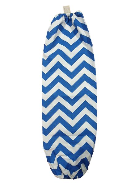 Plastic Bag Holder blue /white zigzag