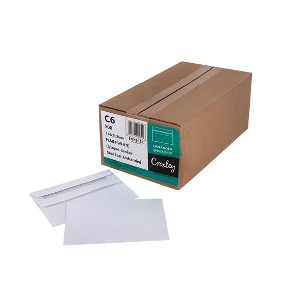 Croxley No Window Envelopes Self Seal C6 (box of 500)