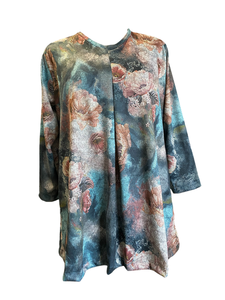Plus Size Winter Top with Front Pleat