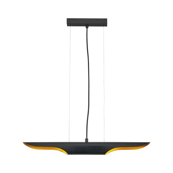 Matt Black Tubular Pendant With Copper Inner- Pl006