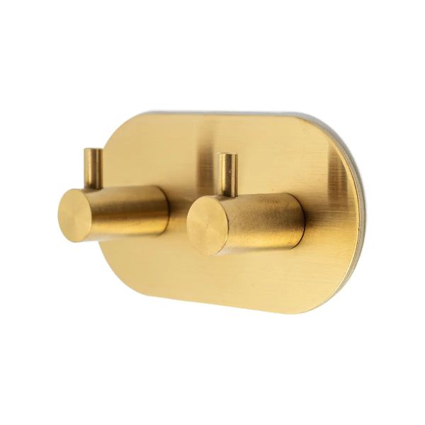 Gold double hook with self adhesive tape
