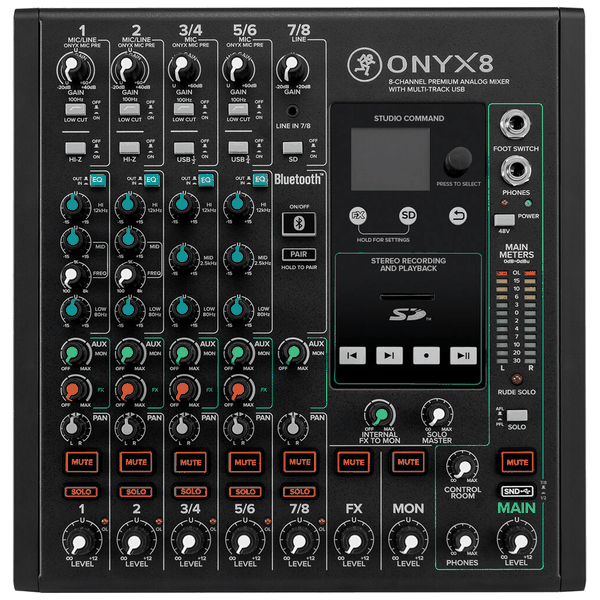 Mackie Onyx8 - 8-channel Analog Mixer with Multi-Track USB