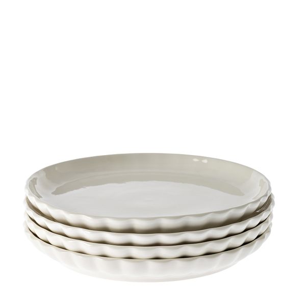 George &amp; Mason - Sicily Side Plate 20x2.5cm 4pk - White