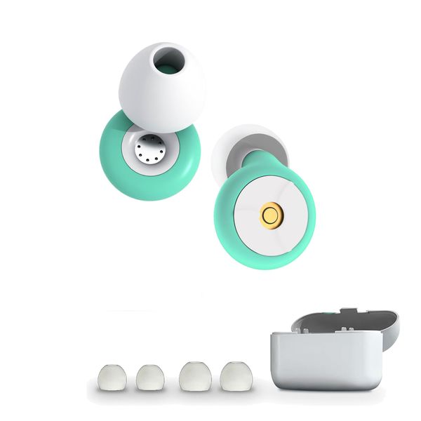 Reusable Silicone Earplugs With Noise Filter For Sleep -White