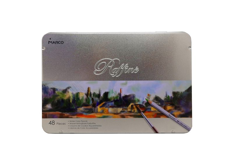 Marco Raffine Watercolour Pencil Tin - Set of 48