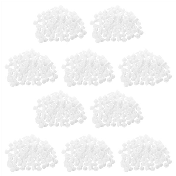 1000 Pcs Home Furniture Decor 5 mm White Plastic Hole Drilling Cover