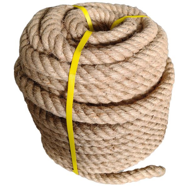 30mm Thick Hemp Rope - Home Mart Jute Rope Coil Natural Craft Rope