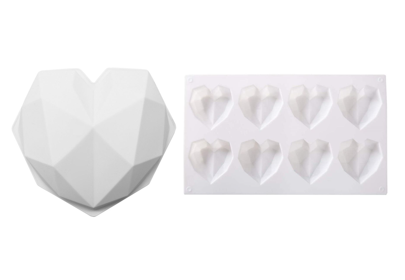 Geometric Heart Shaped Mould - 8 Chocolate Smash Moulds/Large Heart Bundle