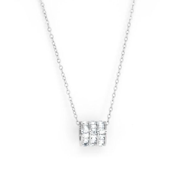 Cazabella Stainless Steel Silver Necklace