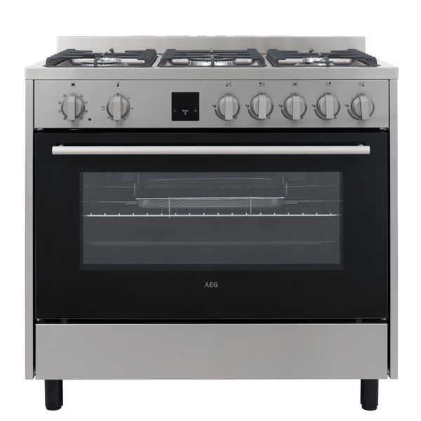 AEG 90cm Premium Freestanding Gas Electric Cooker - Stainless Steel
