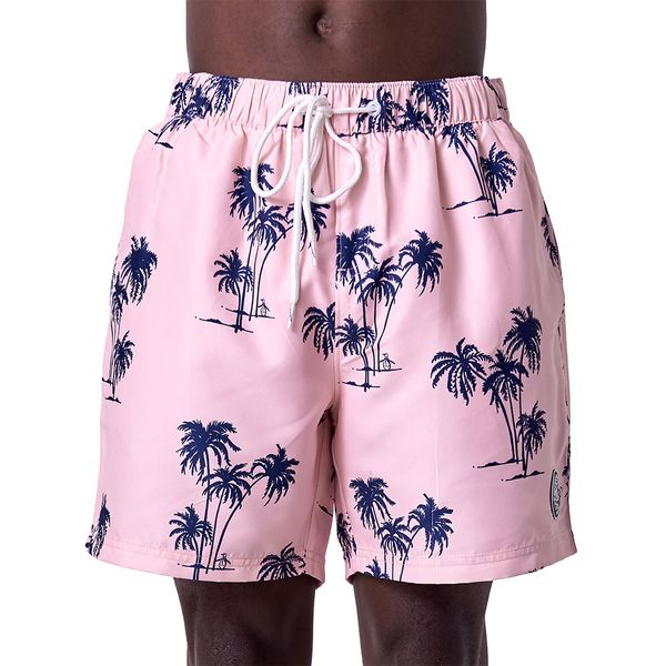 Original Penguin-Mens-Beach Palms Swim Volley-Parfait Pink