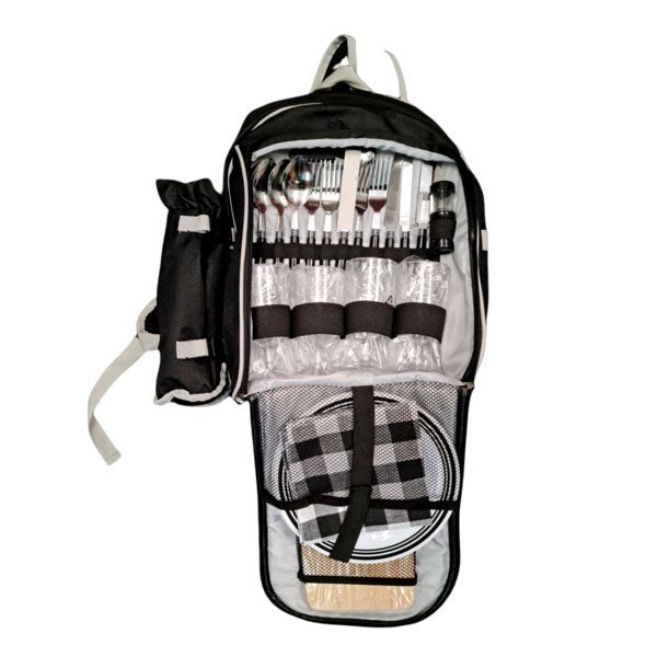 Picnic Cooler Bag Backpack with Bottle Holder Black Shop Today