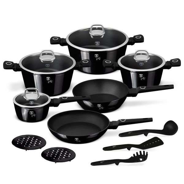 Berlinger Haus 15-Piece Non Stick Titan Pro Coating Cookware Set - Vintage