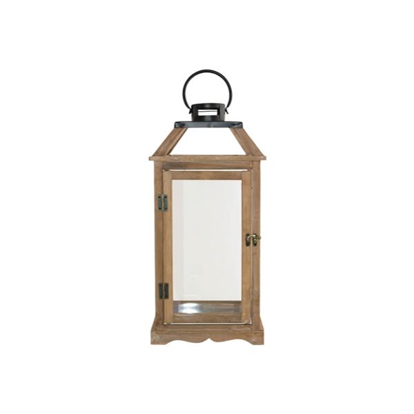 51cm Rectangular Wood And Metal Hanging Lantern WIL15U1