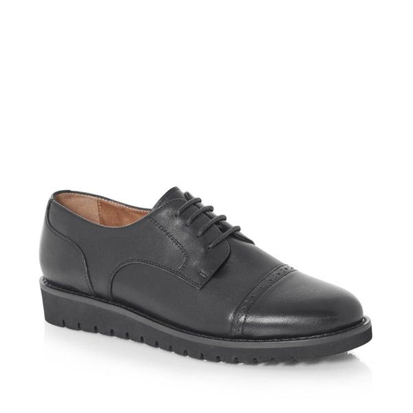 Green Cross GX &amp; Co Ladies Lace Up Shoes- Black 52164