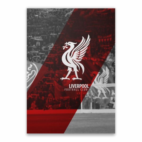 Liverpool FC White Liverbird Logo Poster - A1