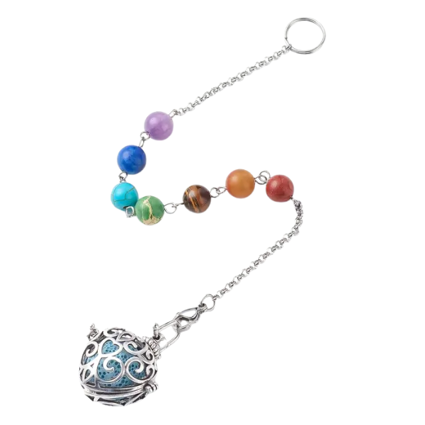 7-Stone Heart Pendulum for Meditation &amp; Healing