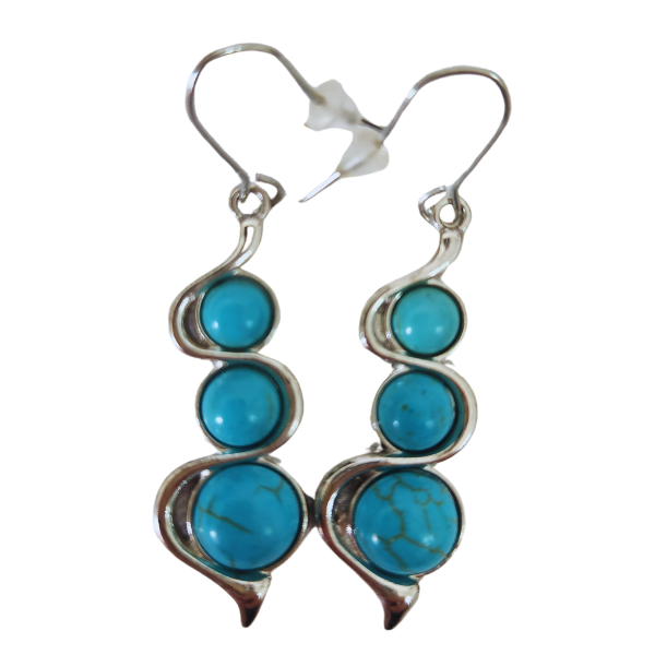 Turquoise Snake Earrings