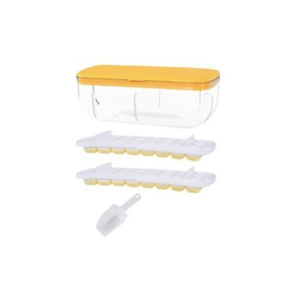 Press-Release Ice Tray With Lid (Yellow image