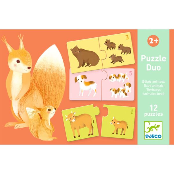 Djeco Duo Puzzle - Baby animals