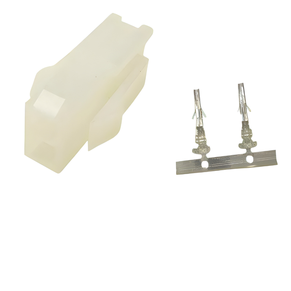 XY141-02M: 4.2mm, 2-Way In-line Male Connector w/ Release-Lock, 5A-250VAC