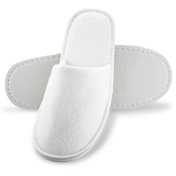 Terry Toweling Closed Toe Slippers - Disposable - Pack of 10