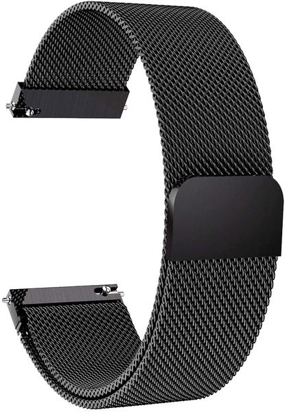 MDM S/Steel 20mm Universal Milanese Loop Strap (S/M/L) -Black