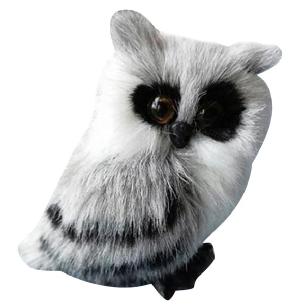 Decor Realistic Cute Fluffy Exquisite Owl Ornament -7cm