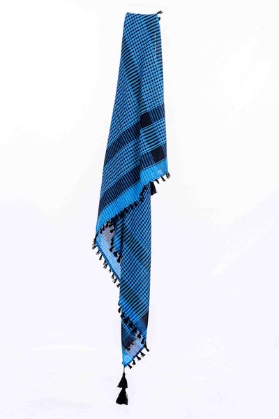 Multi Colour Men's Scarf With Tassel Keffiyeh Cotton Shemagh 110x110cm