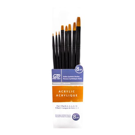 PRO-ART Acrylic Brush Set 8 Pc