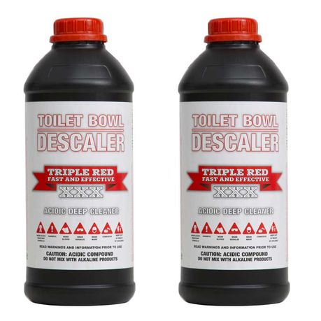 Triple Red Toilet Bowl Descaler and Cleaner 1 Litre - 2 Pack Image