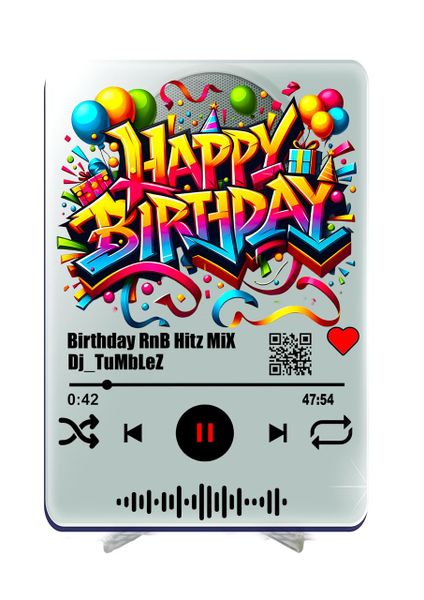Happy Birthday A5 Musical Plaque