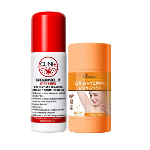 Clini + Dark Mark Anti Perspirant Roll-On - Woman &amp; Brightening Skin Stick