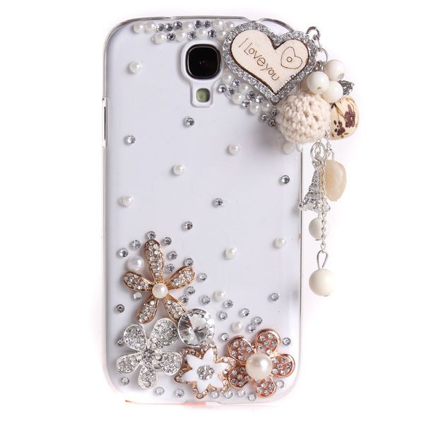 3D Bling Diamond Love Heart Lanyards Pendant Compatible with Samsung