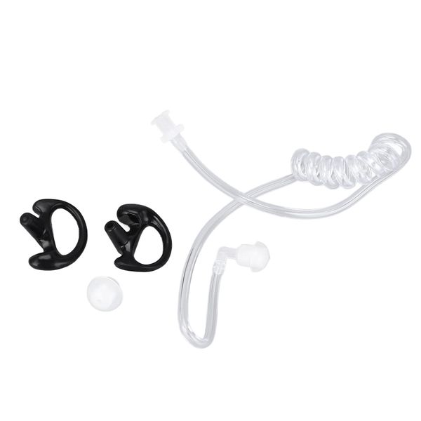 Acoustic Ear Tube Headset with Ear Insert Earplug White