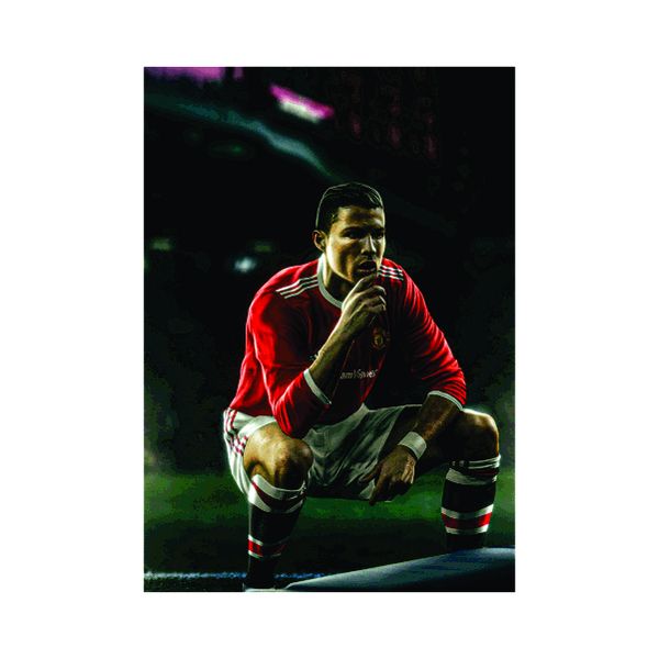 Man United Ronaldo Sitting - A1 poster